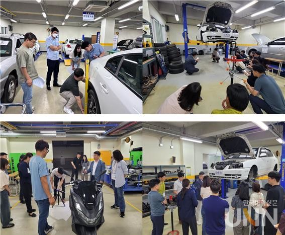 서정대-한국교통안전공단, 불법자동차 단속 공무원 현장체험 교육 사진